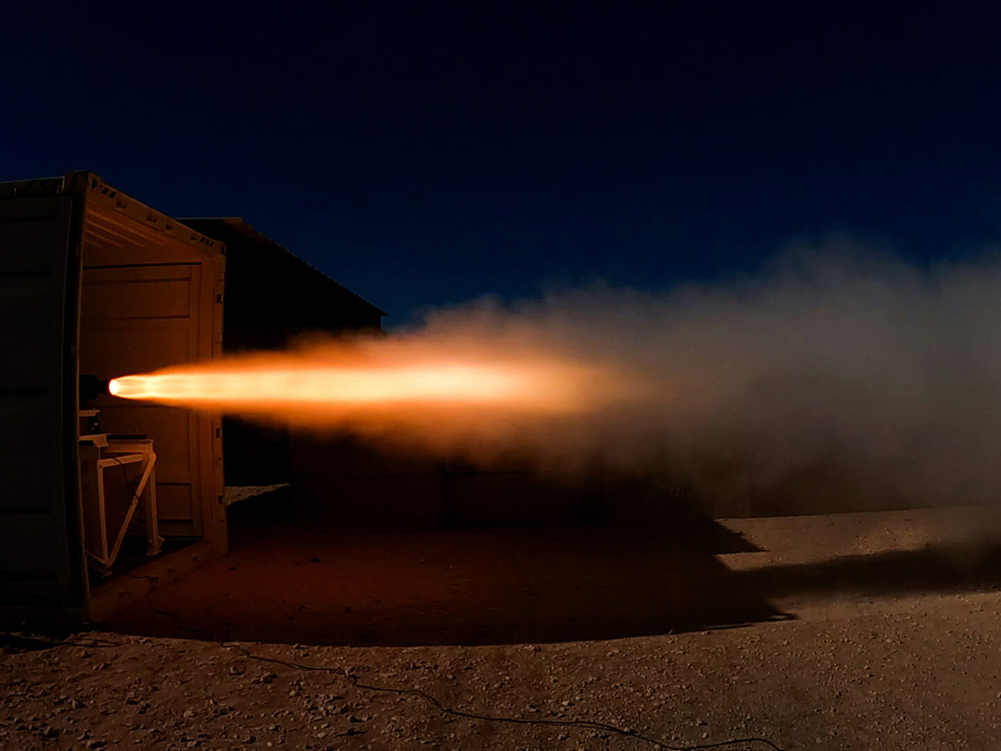 Castelion conducts static fire test of a solid rocket motor in Midland, TX